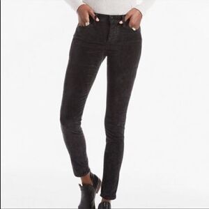 Nwt Lucky Brand Black Velvet Brooke Legging Jeans Size 0/25